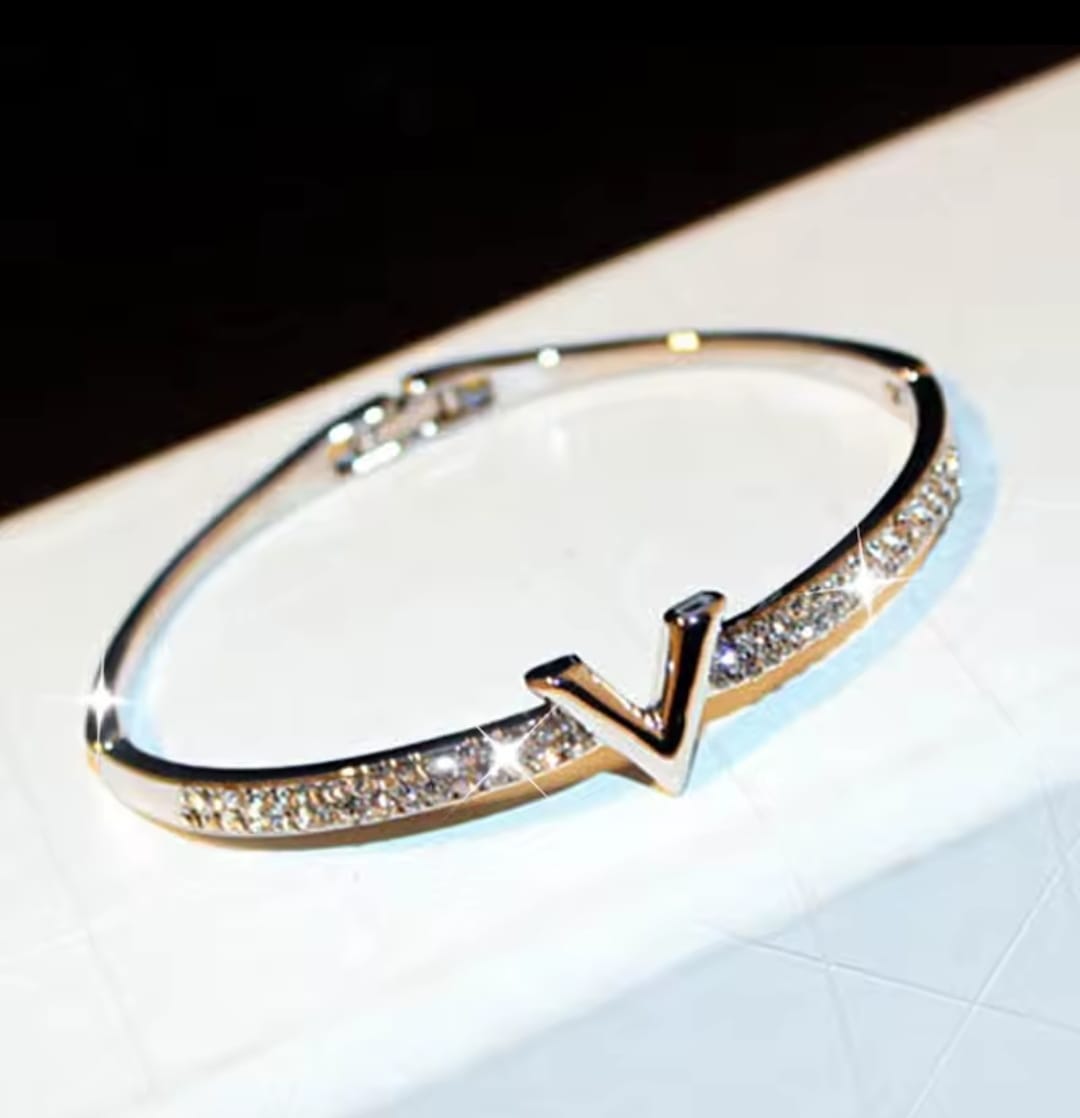 Fancy V-Shaped Stainless Steel Bracelet