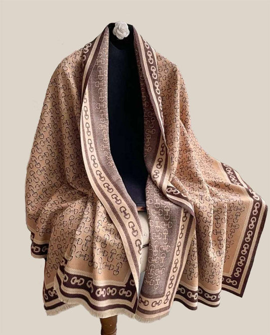 Thick Luxury Brand Warm Winter Pashmina Print Cashmere Shawl
