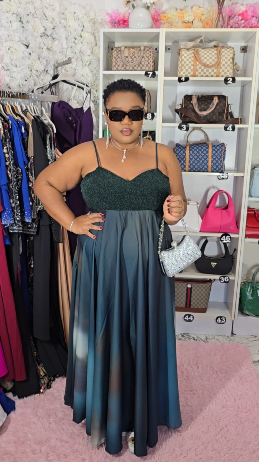 Sage Green Evening Dress