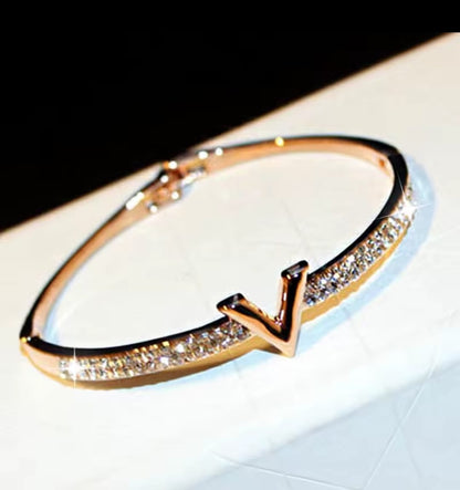 Fancy V-Shaped Stainless Steel Bracelet
