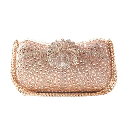 Elegant Evening Clutch with Crystal Shiny Stones