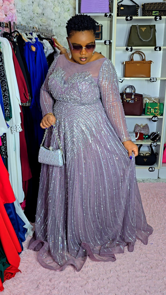 Lilac Color Evening Dress
