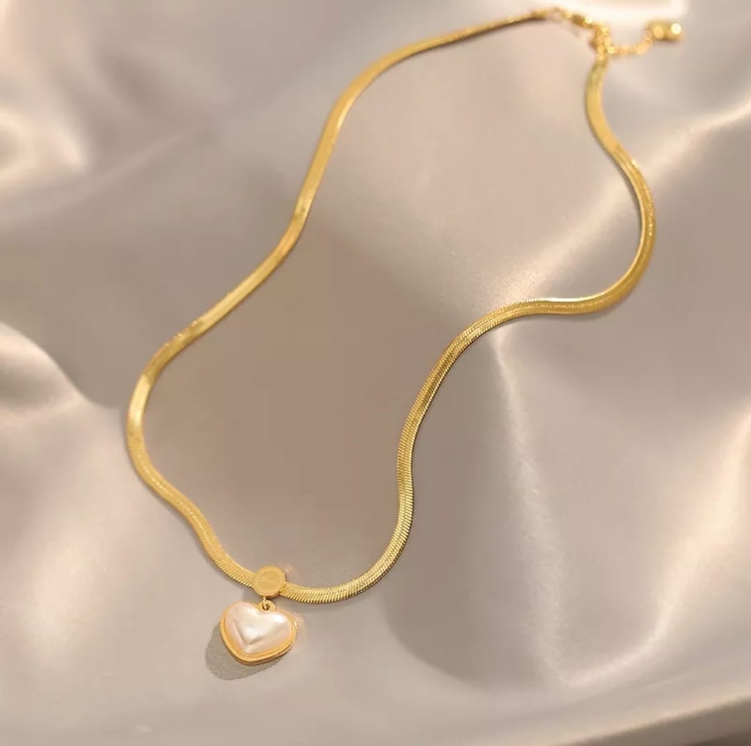 Fancy Heart Gold Plated Necklace