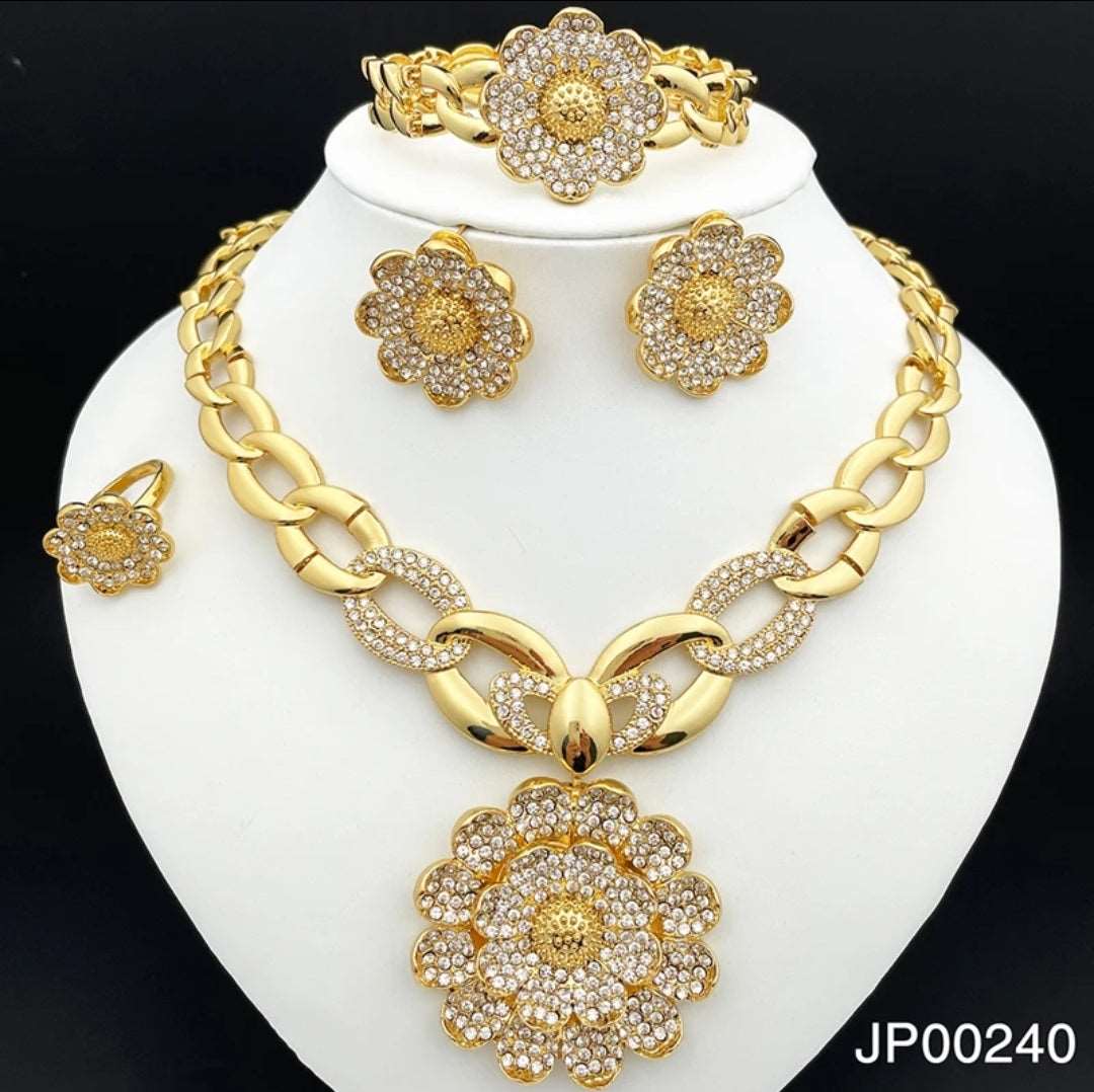 Vintage Gold Plated Jewelry Set