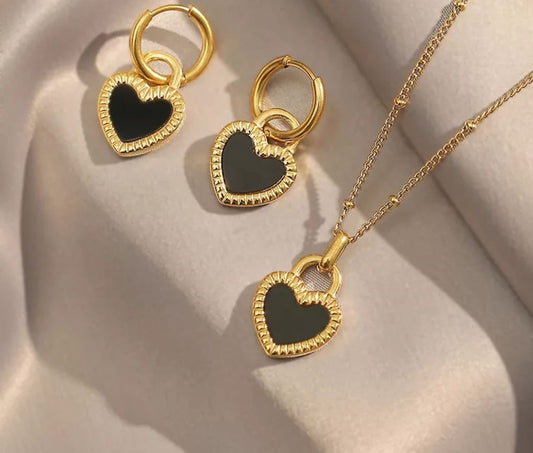 Stainless Steel Two-Sided  Heart Shaped Set