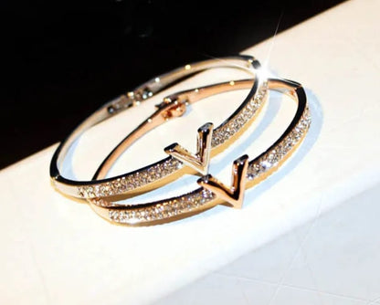 Fancy V-Shaped Stainless Steel Bracelet