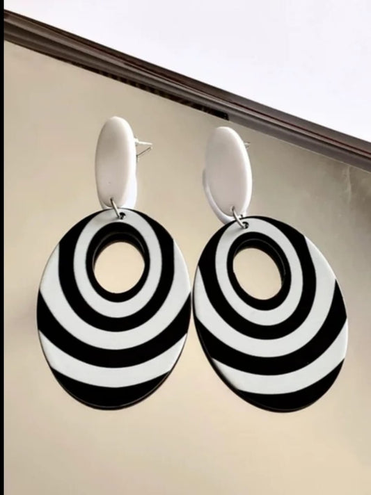Black & White Bohemian Earrings