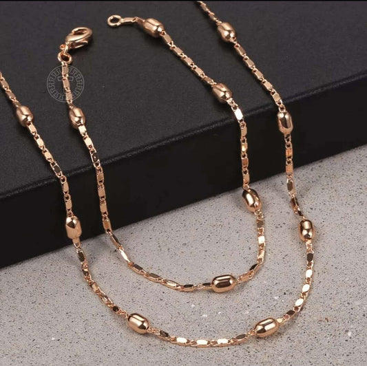 Gold plated Bracelet and Necklace Set
