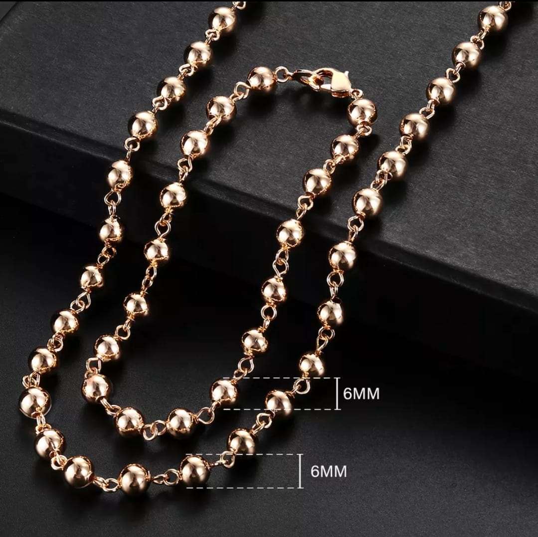 Rose Gold Plated Bracelet and Necklace Set.