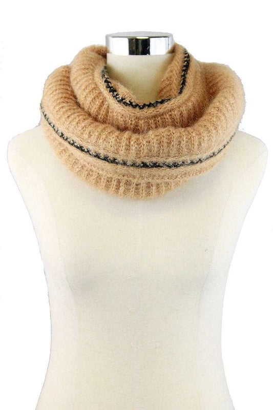Fuzzy Knit Infinity Scarves