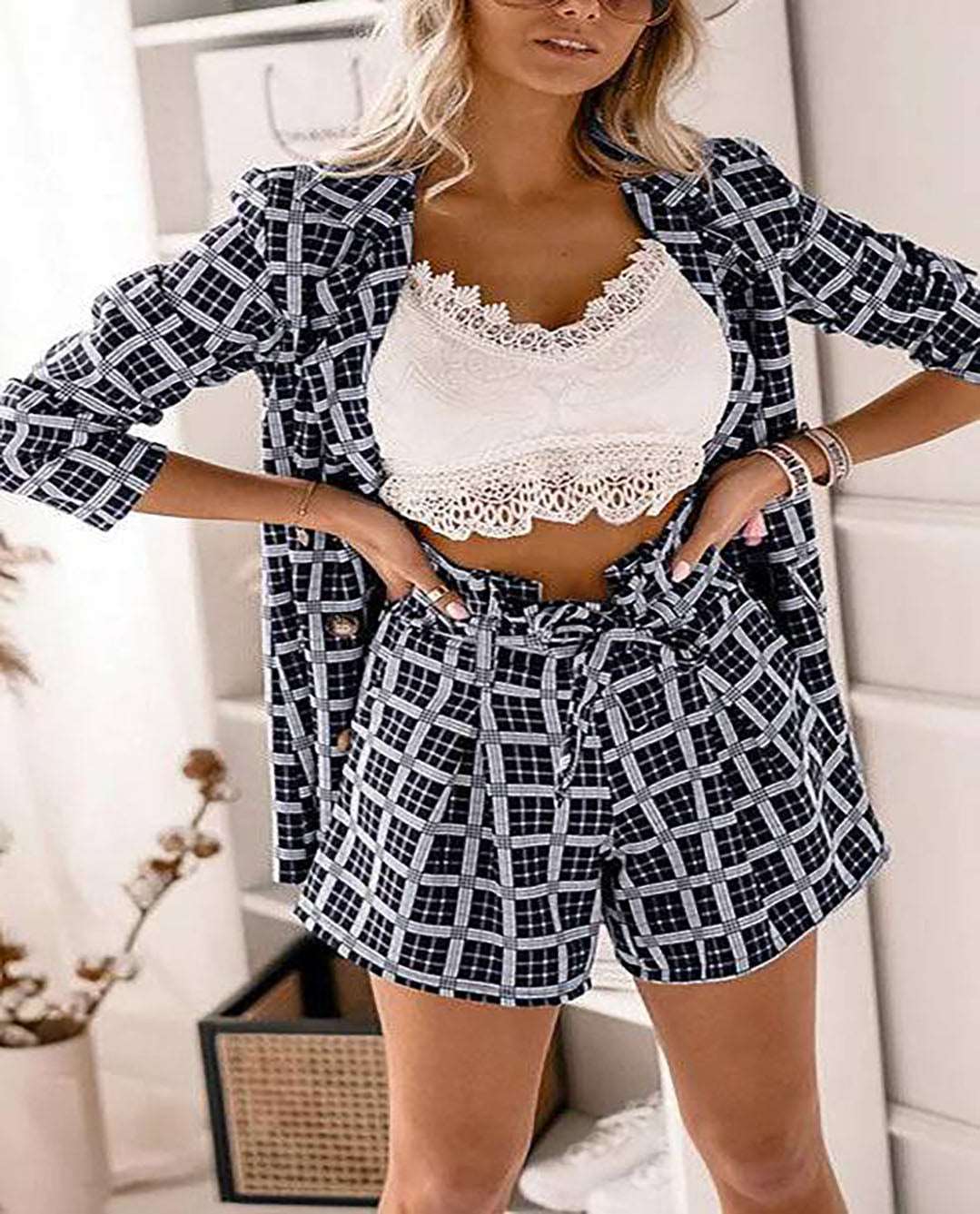 Two-piece Jacket and Shorts set