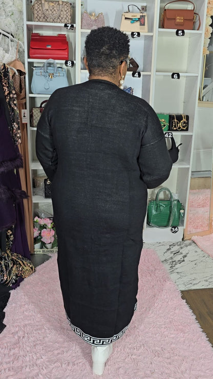 Black & White Sweater Dress Set.