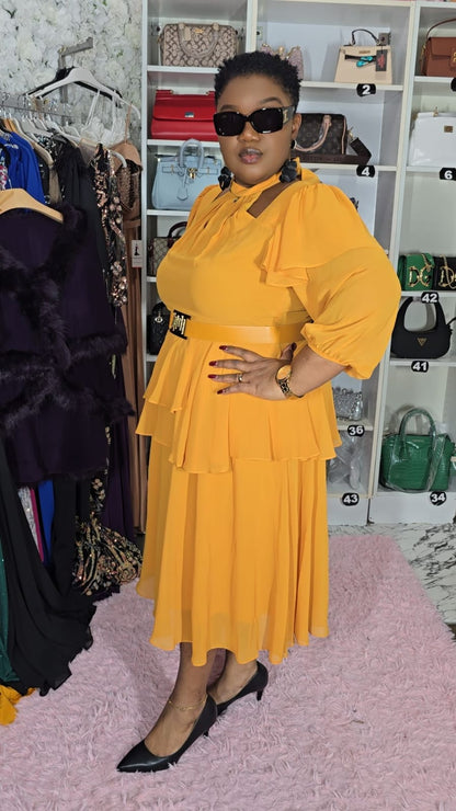 Yellow Cocktail Dress